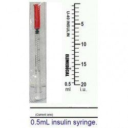 Insulin Syringe 40iu .5ml 29g X 1/2