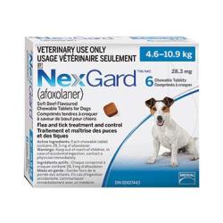 NexGard 28.3 mg chewable tablets for dogs 4.6 to 10.9 kg for flea and tick control