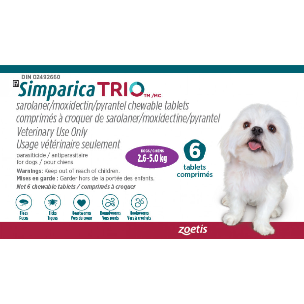 Simparica Trio Purple 2.6-5kg photo