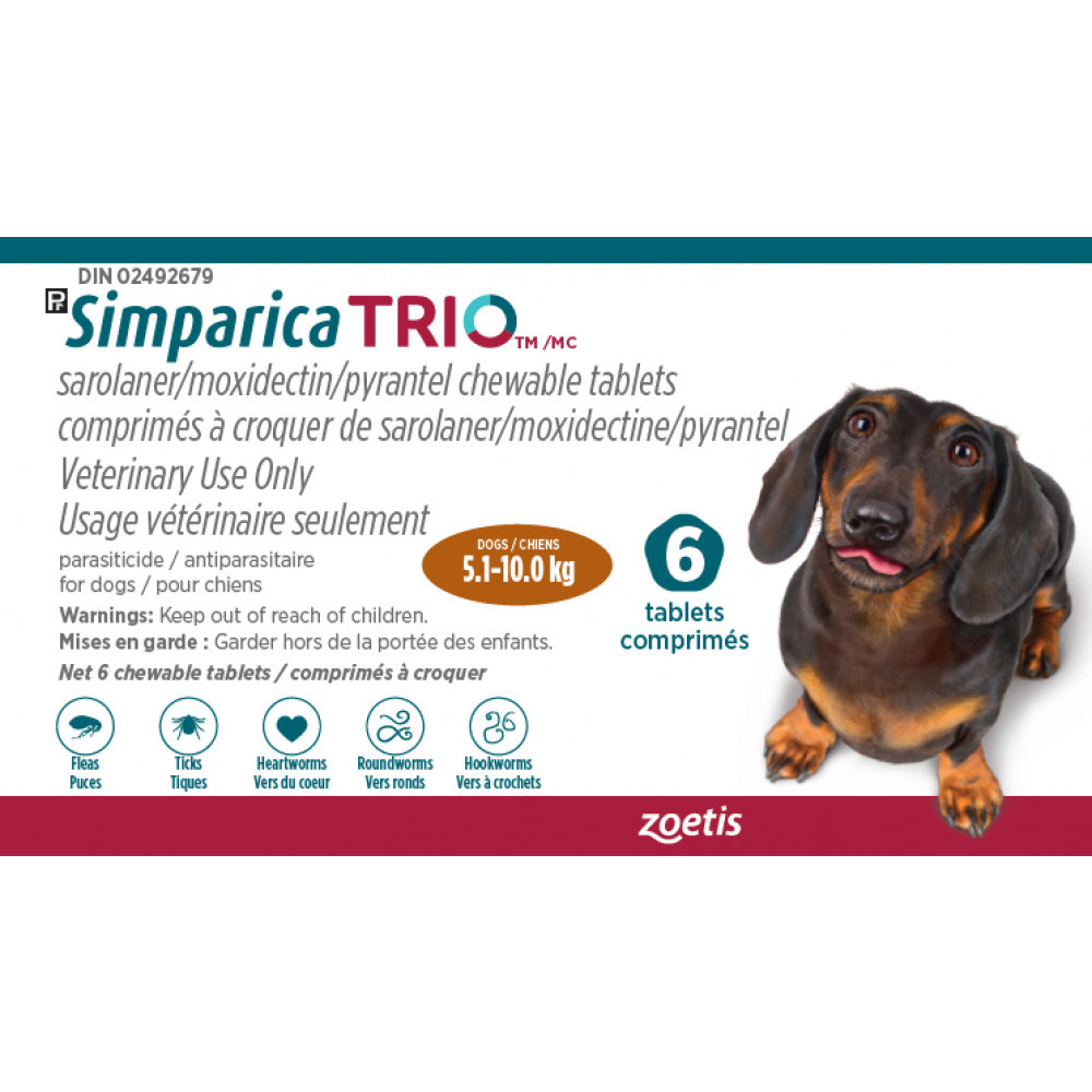 Simparica Trio Caramel 5.1-10kg photo