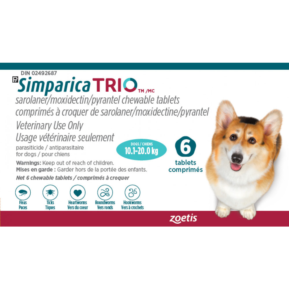 Simparica Trio Blue 10 1 20kg The Pet Pharmacist