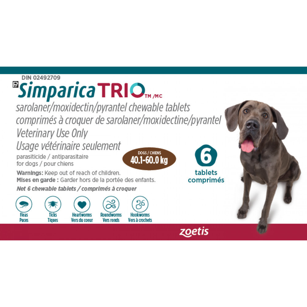 Simparica Trio Brown 40 1 60kg The Pet Pharmacist
