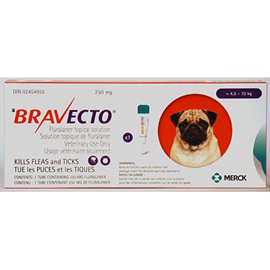 Bravecto Topical 250mg (Dogs >4.5-10kg)