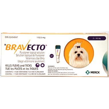 Bravecto Topical 112.5mg (Dogs 2-4.5kg)