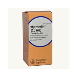 Vetmedin 2.5 mg capsules for dogs to help support heart function under veterinary care.