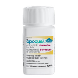 Apoquel Chewable 5.4 mg tablets for dogs to help control allergic itching and atopic dermatitis symptoms